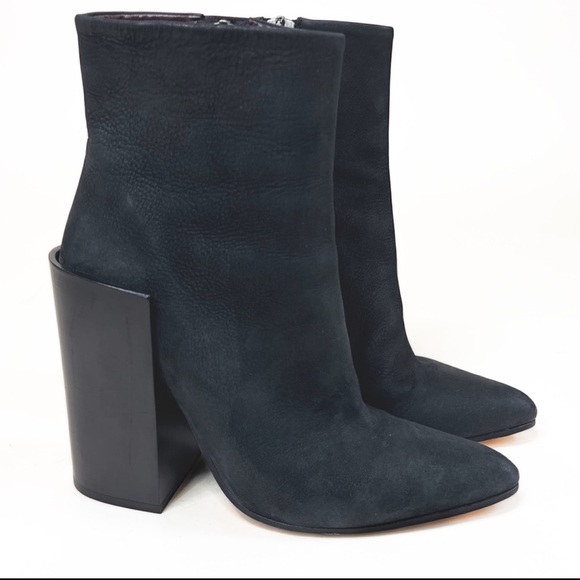 BLACK Short Block Heel ANKLE BOOT - Picture 6 of 10